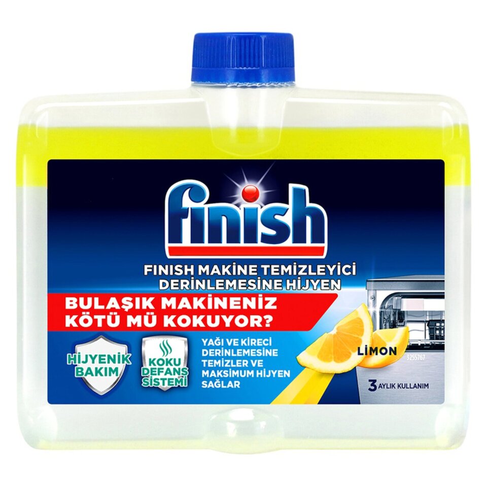 FINISH MAKİNE TEMİZLEYİCİ 250 ML LİMON